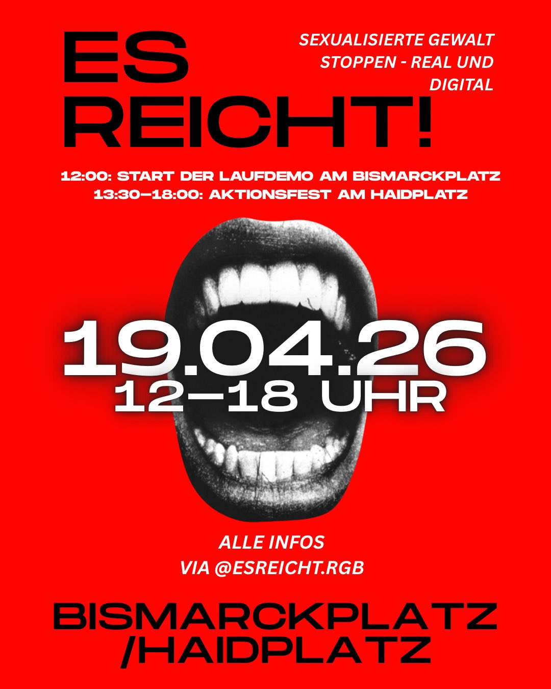 Demonstration in Solidarität mit Collien Fernandes